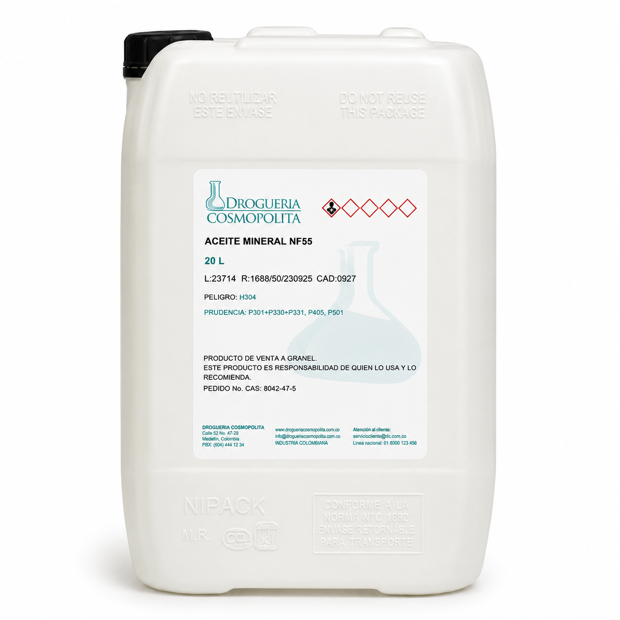 Aceite Mineral Puro 20 Litros