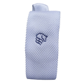 Corbata tejida blanca con bordado marca Cavalli